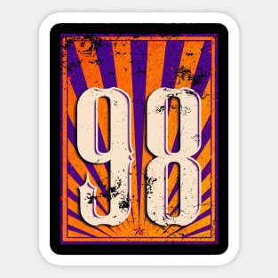 98 Retro Logo Style Sticker